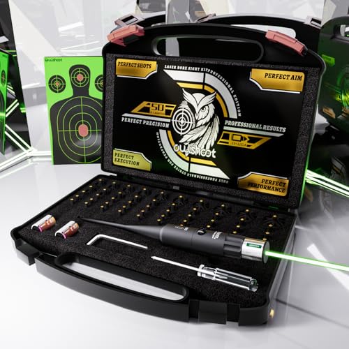 OWLSHOOT Professional Green Laser Boresighter Kit: Laser Sighting Kit for Tactical Use