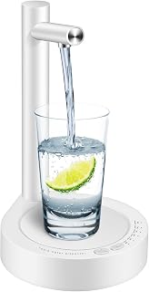 Water Dispenser for 5 Gallon Bottle Automatic: Electric Bedside Dispensers Countertop - Rechargeable Portable Desktop Jug Pump Bedroom Drinking Tabletop Smart Dispenser,White