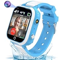 Olivfant 4G Smartwatch für Kinder mit GPS-Tracker, Uhr, Sprach-, Video-Chat, Text, Anruf, SOS-Alarm, Kamera, Schrittzähler, WLAN, wasserdichter Touchscreen, Kinderuhr für Alter 4–12 Jahre, Jungen,