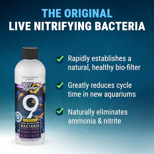 Image of Fritz Aquatics FritzZyme 9 Live Nitrifying Bacteria Naturally Removes Amonia & Nitrite for Saltwater Fish (8-Ounce)