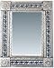 Fine Crafts Imports Medium Silver Caracol Tile Talavera Tin Mirror