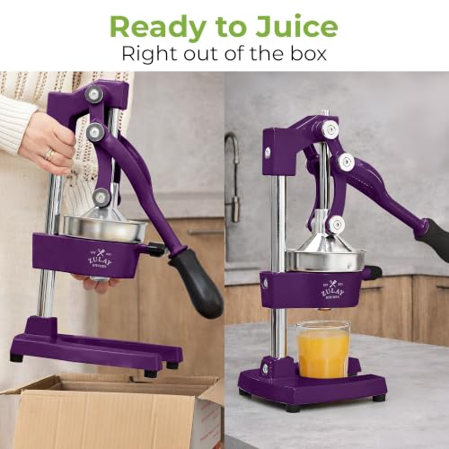 Image of Zulay Kitchen Cast Iron Juicer - Heavy Duty Manual Juicer with Detachable Strainers for Easy Cleaning, Orange Juice Press for Citrus Fruits, Perfect for Bartenders, Juice Lovers & Health Enthusiasts