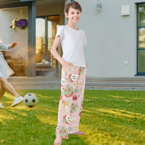 visesunny Boys Joggers Pants Loose Lounge Athletic Sweatpants Elastic Waist Printed Long Bottoms Trousers with Pockets S-XL4