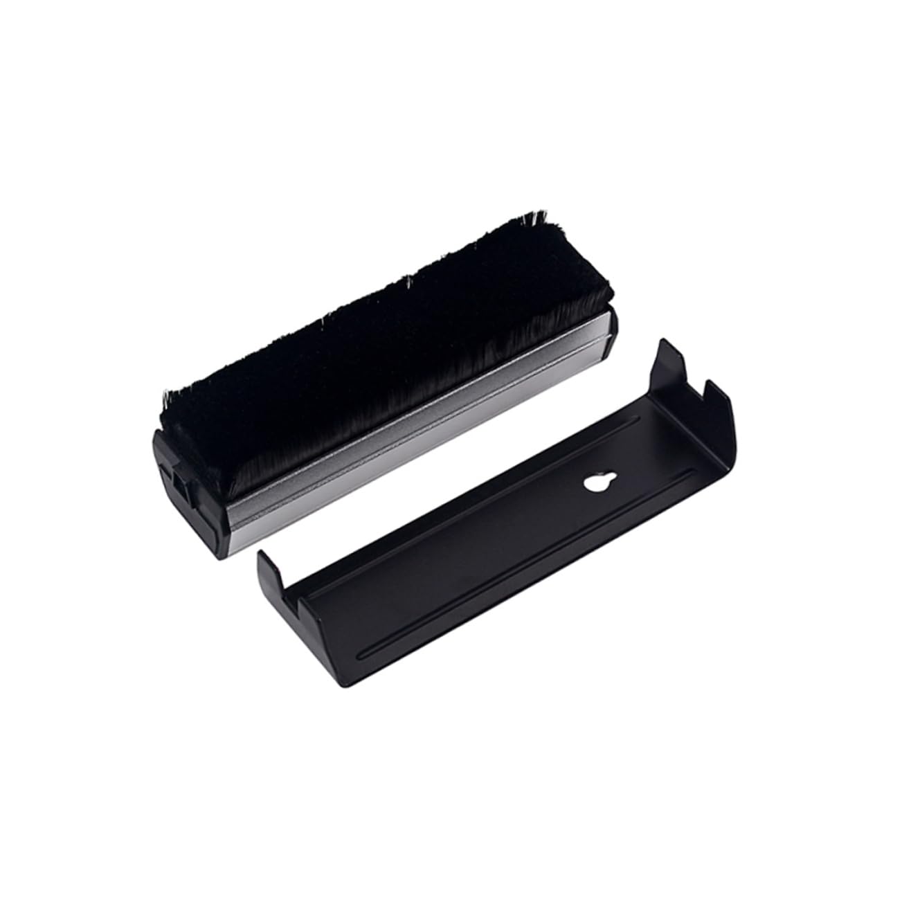 NUOBESTY Spazzola Pulizia per Vinili in Carbonio Spazzola Antistatica per Turntable e Phonograph Pulizia e Protezione Lungo Termine per Dischi in Nero