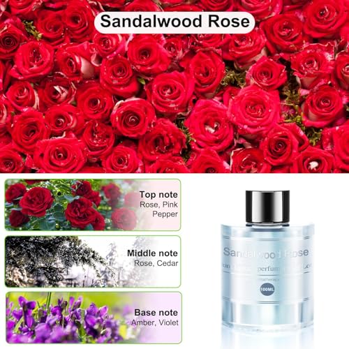 Image of Amor Lyris Car Air Freshener Refill 3.5OZ /100ml Bottle, CO01 /Dedicated Perfume Long Lasting Air Fresheners 6 Months, Car Diffuser Essential Oil Made of Natural Plant Extracts, Rose