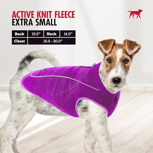 Image of Insulated Fleece Sweater for Dogs | Lightweight Warm Dog Vest | Zipper Port for Harness | Cold Weather Winter Jacket | Rain Snow Repellant Coat | Adjustable for Small Medium Large Girl Dog (Purple /XS)