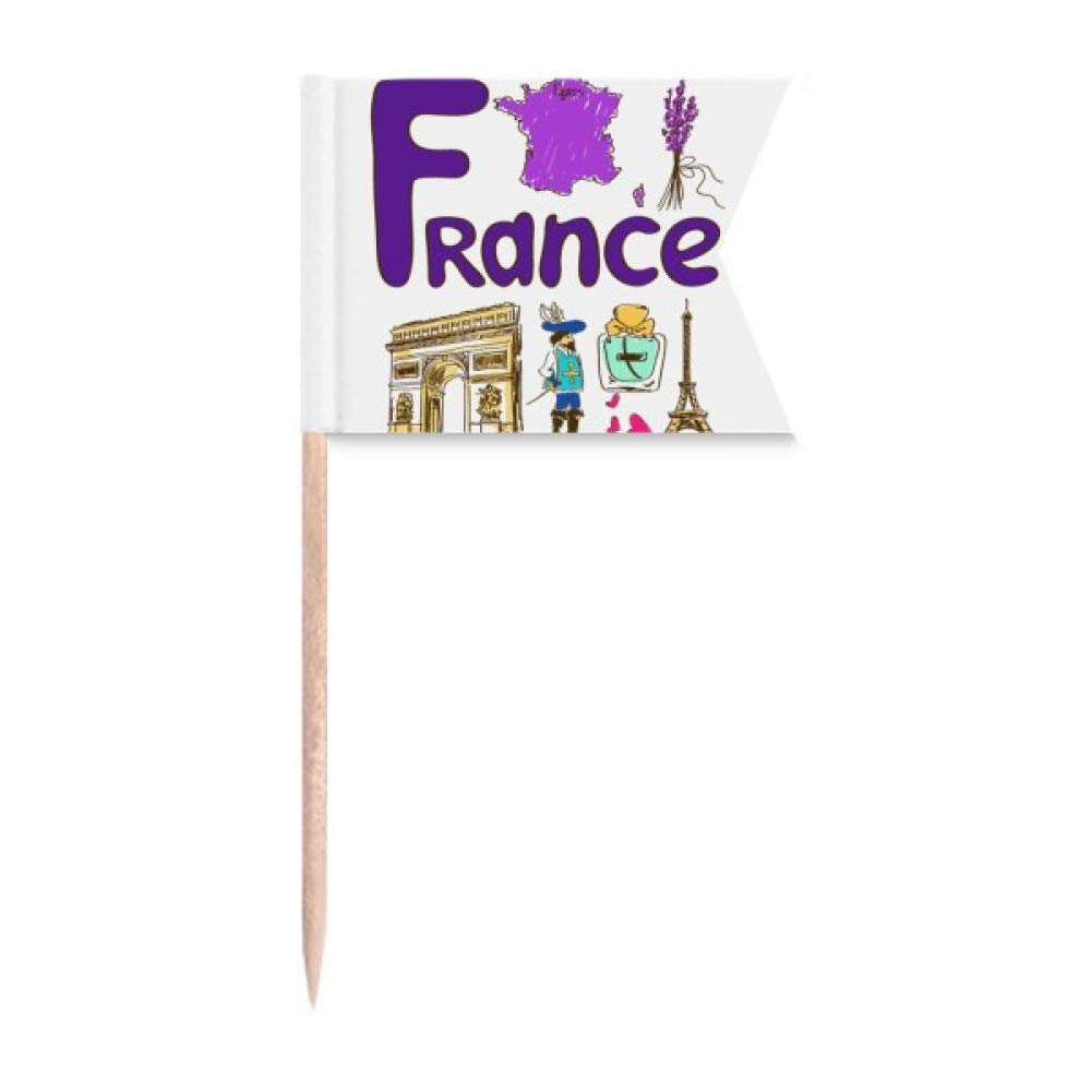 Cure-dents symbole national de la France pour éviter les buffets de fête sans relief