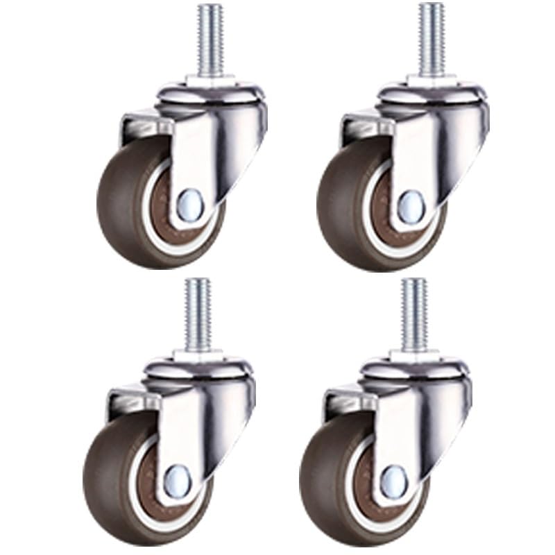 Roulettes pivotantes de bureau 1,0 pouce en acier robuste pour fauteuil et meuble mobile