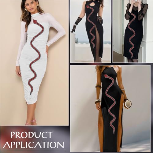 Patchs thermocollants serpent 98cm pour customisation et réparation de vêtements - 7