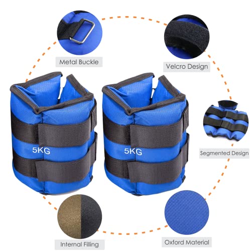 Ankle-Wrist-25-5KG-Leg-Weights-Straps-Running-Exercise-Fitness-Gym-Strength-Training-