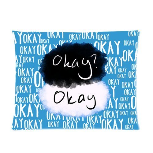 LuckyAppleStore Custom Cotton & Polyester Soft Pillow Case Cover 20X26 (One Side) - Quote The Fault In Our Stars Montage Design Cute Cartoon