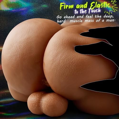 Image of 10LB Sex Doll Gay Male Masturbator with Sucking Vibrating Motor, Realistic Gay Sex Toys with HIPS Anus Testicles, Silicone Butt Sex Toy Vibrator with Anal Channel, Fake Pussy for Men Masturbation