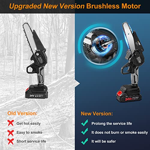 Gocheer Mini Chainsaw 6 Inch, Electric Cordless Chainsaw Portable Handheld Chainsaw With 24V Rechargeable Battery, Mini Chainsaw Cordless For Branch Wood Cutting Tree Pruning Branches Shears #TOP1