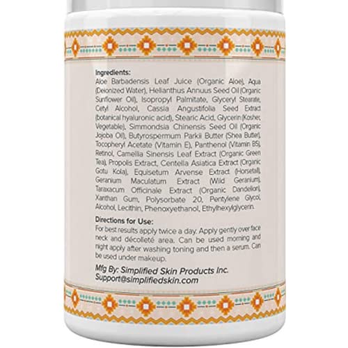 2.5% Retinol Cream Face Moisturizer W/ Vitamin E & Hyaluronic Acid For Wrinkles & Acne - Eye Cream - Anti Aging Facial Skin Care Products - Night & Day Moisturizer Face Cream By Simplified Skin 1.7 Oz - 3 Pack #TOP2