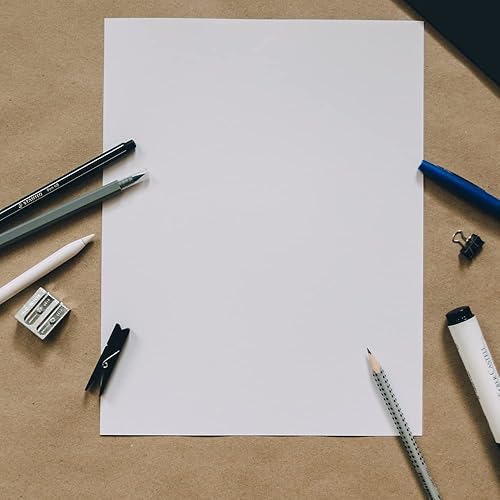 Miniatura 7 de Reskid Papel grueso de cartulina blanca 55 x 85 pulgadas peso pesado en blanco 110 libras paquete de 100 55 x 85 pulgadas