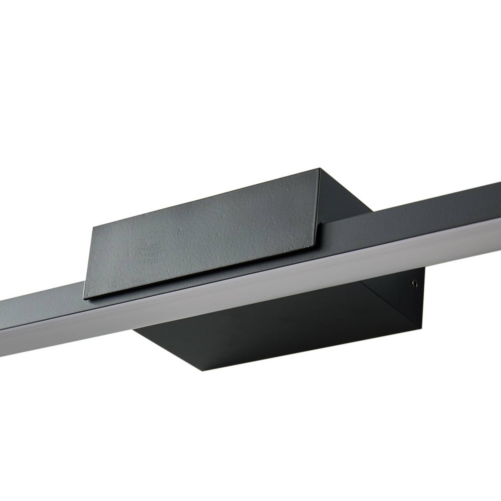 Lucande LED Wandleuchte, Wandlampe Bad Kivana (spritzwassergeschützt (Modern) in Schwarz aus Aluminium (1 flammig) - Wandleuchten Spiegelleuchte Badezimmer Wandbeleuchtung Badezimmerleuchte