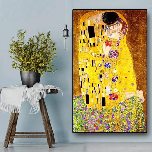 Affiche d'art moderne Klimt pour décoration de salon contemporain