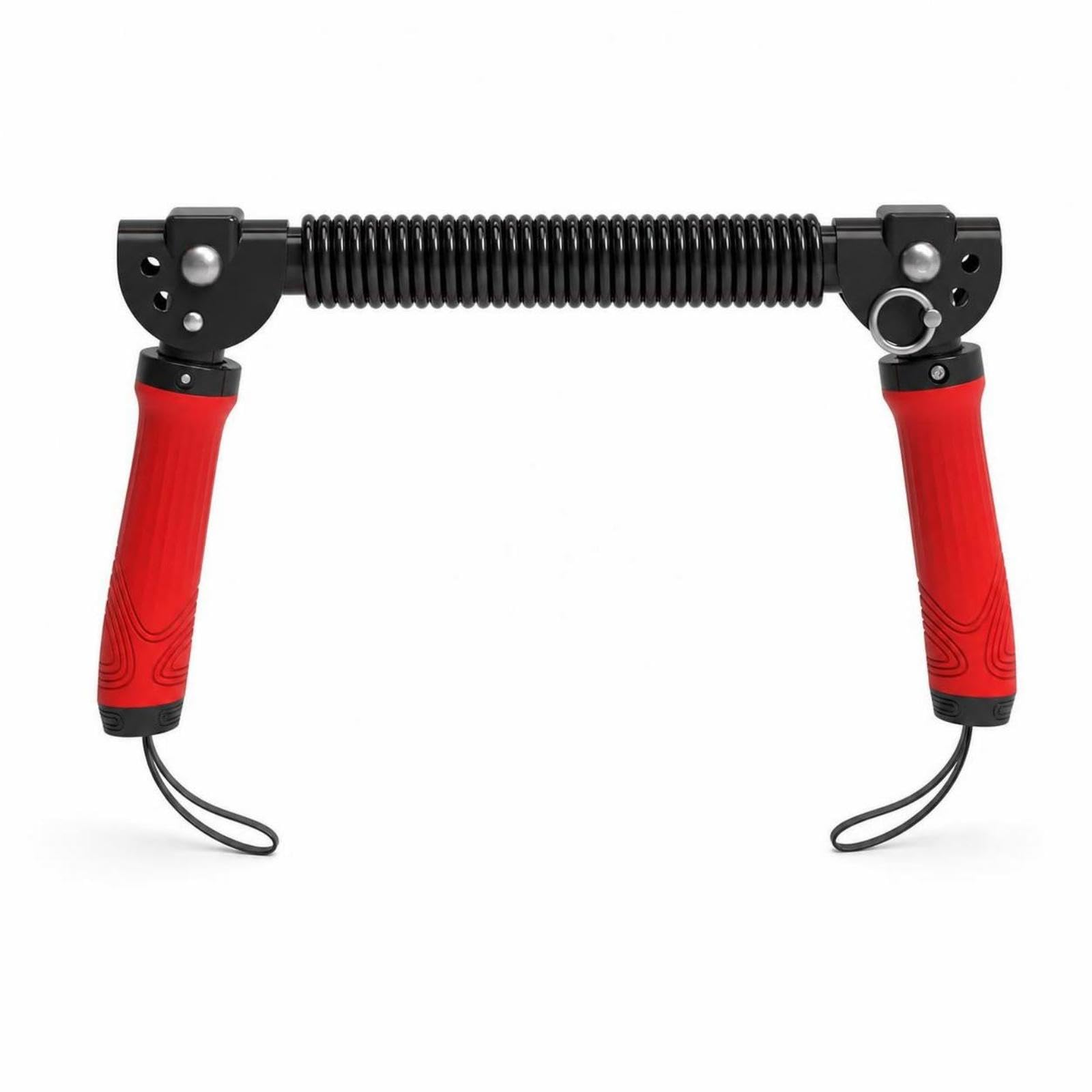 Spring Arm Exerciser Adjustable Spring Exercise Tool Bar Anti-Slip Arm Exerciser with Wrist Straps for Fitness Enthusiasts, Home Gym, Office Workouts Red-image-46