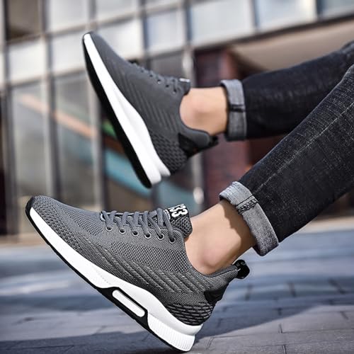 Image of BMINFEE Men's Invisible Height Increasing Elevator Shoes Lightweight Sport Shoes Height-Boosting Breathable Lace up Sneakers 2.4 Inches