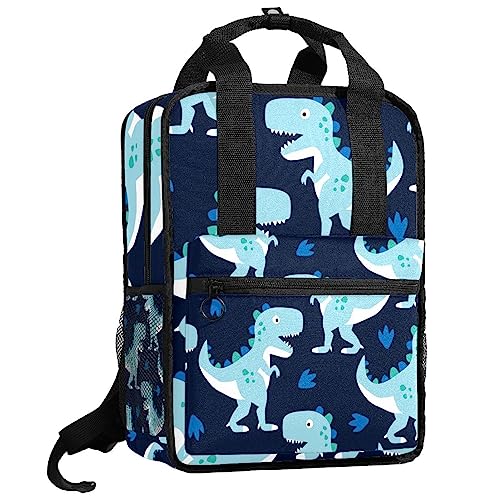Sac à dos garçon motif dinosaure bleu marine, le cadeau parfait pour l'école