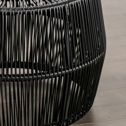 3 Pieces Patio Furniture Set Outdoor Conversation Set, Rattan Wicker Patio Furniture Set w/Coffee Table and 2 Chairs, Weather-Resistant Steel Frame, for Garden, Backyard, Deck (25.5"x28.5"x26.5") - Image 8
