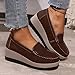 Womens Loafers Shoes Fashion Platform Wedge Slip On Suede Shoes Work Office Business Casual Dress Shoe Comfortable Anti Slip Walking Shoe Brown