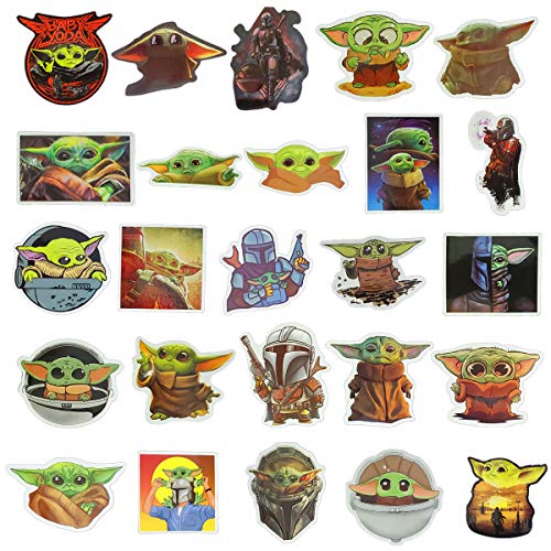 Baby_Yoda Stickers[50Pcs] Vinyl Waterproof Stickers For Laptop, Hydro Flask Water Bottle Car Cup Computer Guitar Skateboard Luggage Bike Bumper, Kid Gift (Baby_Yoda-50Pcs) #TOP2