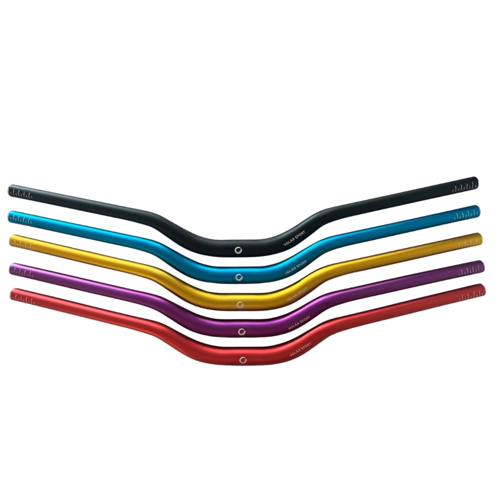 Manubrio Rialzato rinforzato altezza 50mm e piegatura 9" in Alluminio 6061-T6-31.8 x 780 mm - 450 grammi per Mountainbike pesanti e Talaria & Sur-ron (Nero)