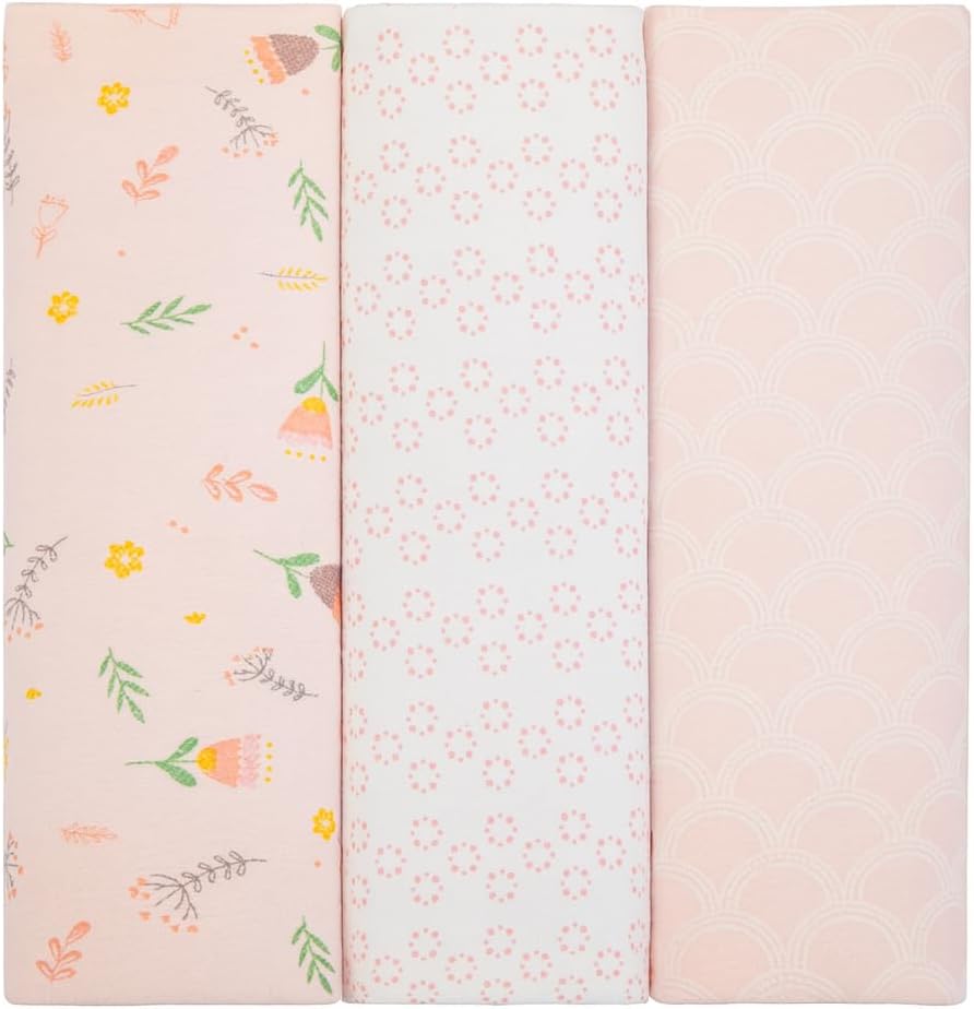 Cueiro Flanelado Dupla Face 80x80cm 100% Algodão Unissex – Macio, Estampado, Confortável p/Bebê Recém-Nascido (Tulipa)