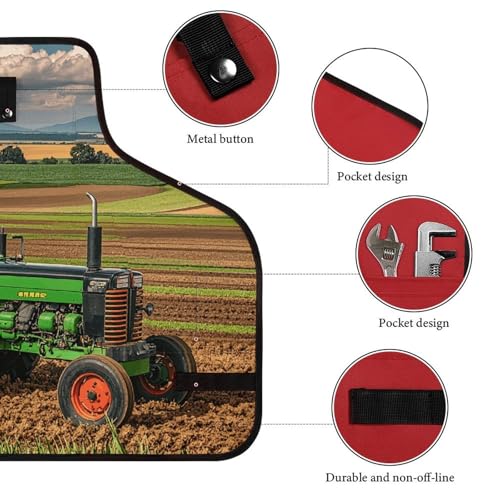 Delantal de trabajo ajustable con bolsillo Tractor Farm miniatura 3