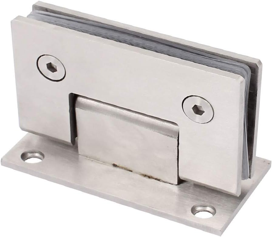 New Lon0167 Bathroom Frameless Featured Shower 90 Degrees reliable efficacy Door Hinge Glass Clamp Clip Silver Tone(id:439 ec 24 5d1)
