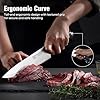 PAUDIN Kitchen Knife Set, 4 Pieces Chef Knife Set, High Carbon Stainless Steel Knife Set, Ultra-Sharp Knives Set for Kitchen with Ergonomic Wooden Handle, Gifts for Men and Women