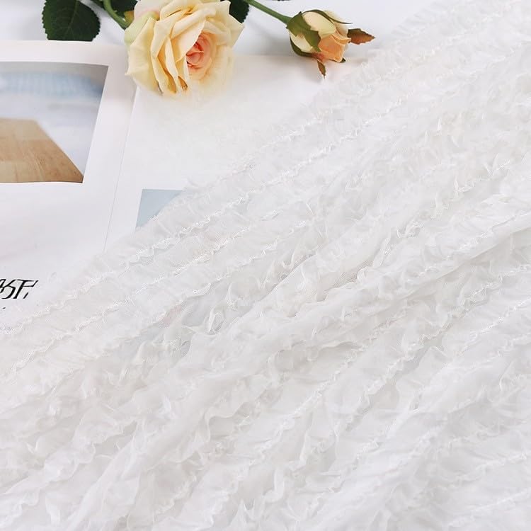 150 cm breit 200 cm lang Krepp-Chiffon-Stoff Spitze Bestickt halbdurchsichtiger Chiffon-Stoff Meterware Chiffon-Stoff für Stoff DIY-Schal