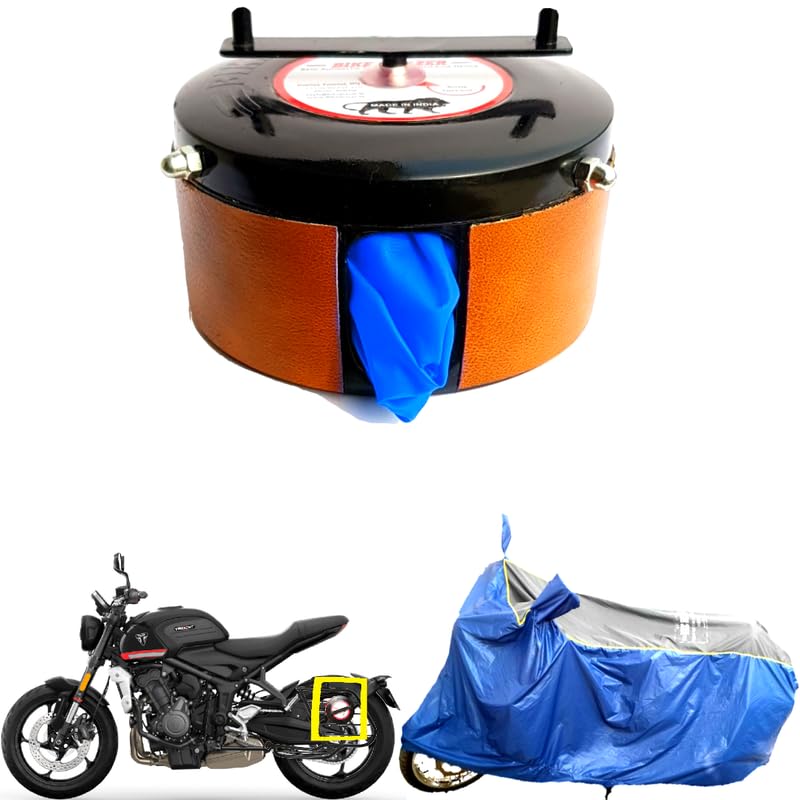 BIKEBLAZER Semi-Automatic Full Body Bike Covers - Heavy Duty Device | Water Resistant | UV Safe | 100% Dust Proof | Anti-Theft & Scratch Proof Covers, Compatible with All Triumph Motorcycles KHN
