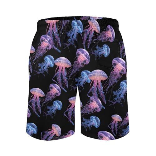 Jellyfish Print Mens Swim Trunks Quick Dry Board Shorts Beach Swimwear Bathing Suits3