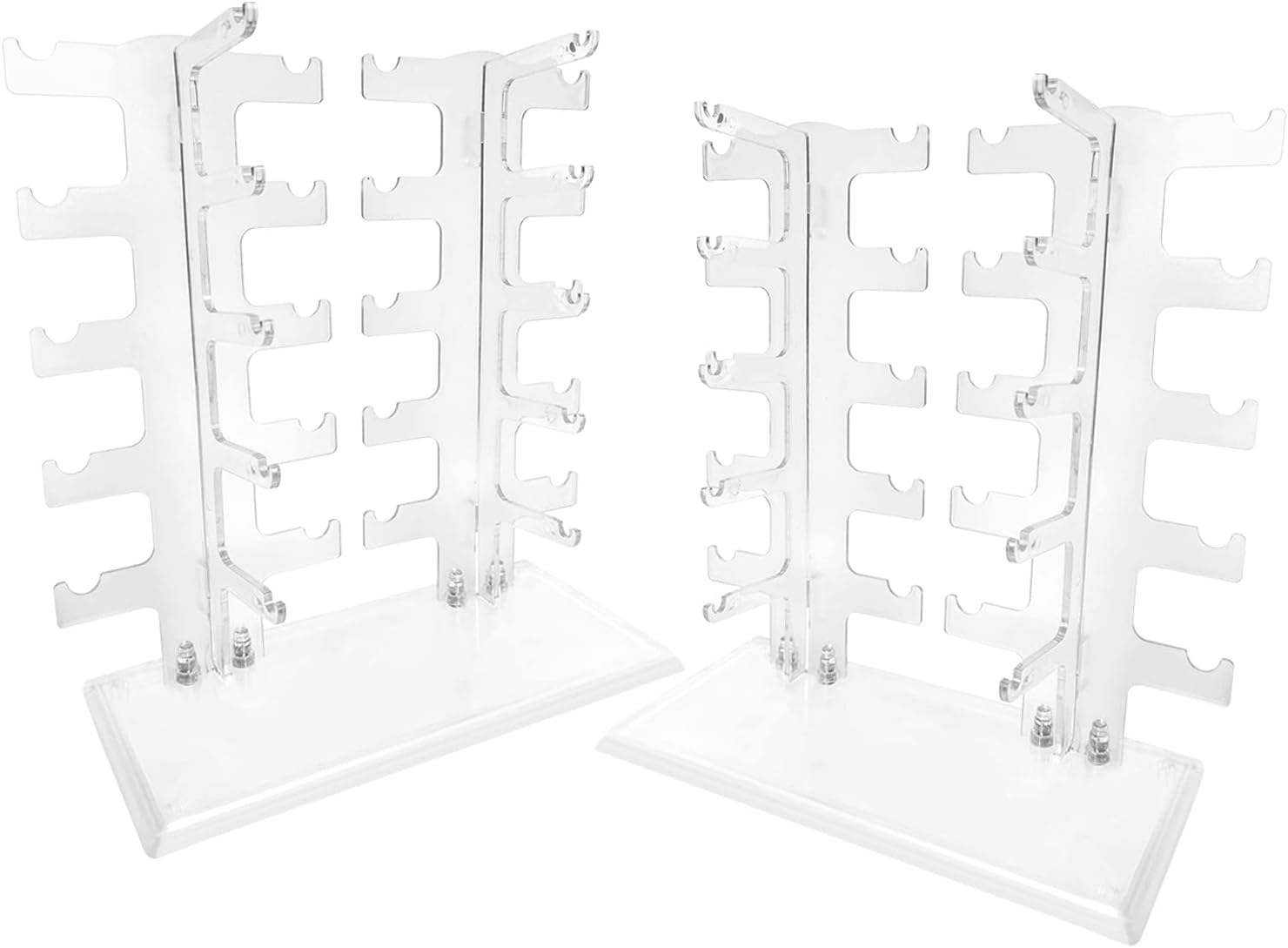 FAZMoss 2PC Sunglasses Rack Glasses Holder 4 Row 20 Pairs