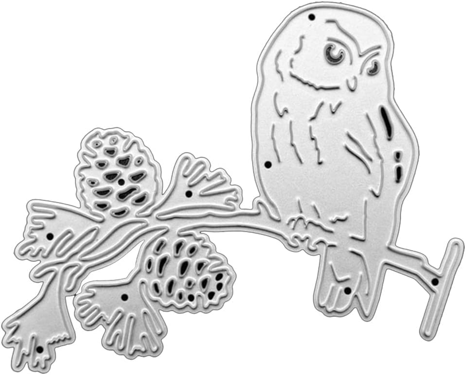Owl Die Cuts Stencil, Metal Template Moulds Cutting Dies Cut Stencils for DIY Scrapbooking Photo Album Decorative Embossing Paper Dies for Card Making Templated (ZC364)
