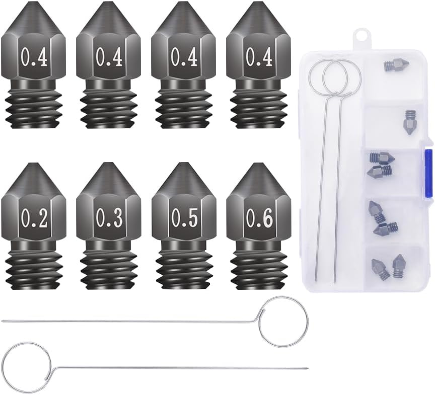 Creality Hardened Steel MK8 Nozzle Set for Ender 3 and Sovol SV06