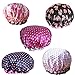Produktbild 5PCS duschkappen Wasserdichte Duschhaube doppelschicht Badekappe Gummiband Dusche Hut Spa Salon Duschhauben