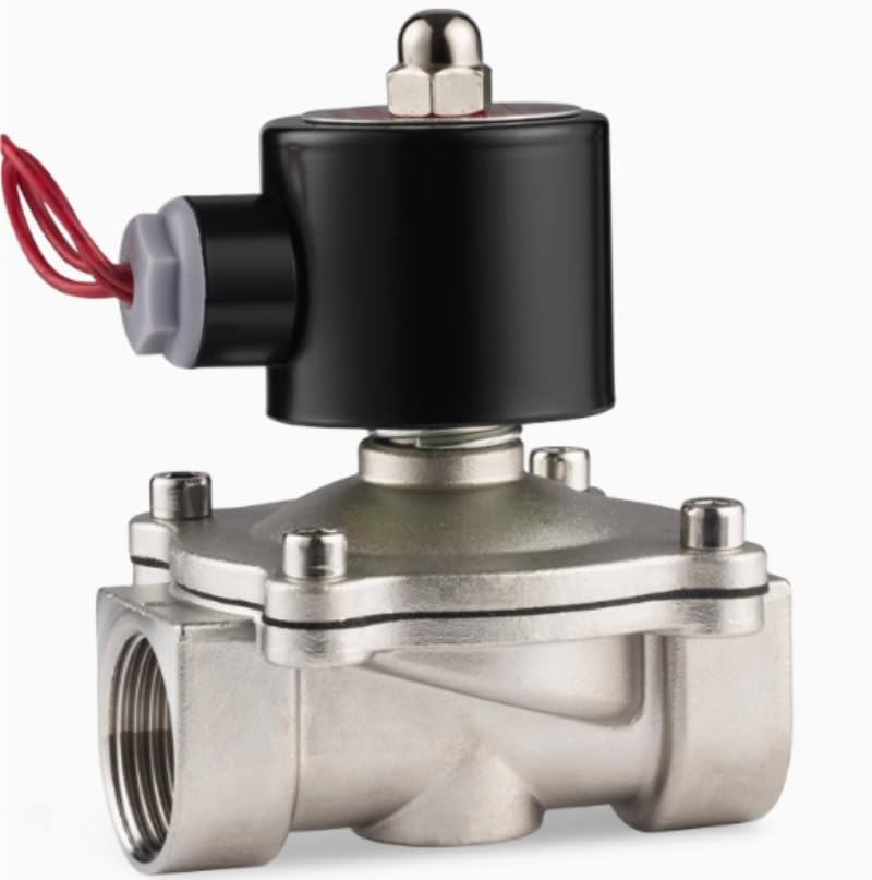 304 stainless steel solenoid switch valve normally closed 2w water valve valve (304 AC220V DN32 (length 101MM))