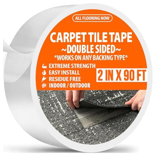 All Flooring Now Double Sided Carpet Tape 2 in x 90 ft Clear Heavy Duty Tape for Installing Carpet Tiles, Tape for Hardwood Floors, Rug Tape, Carpet to Carpet Tape, Tile Tape, Laminate Floor Tape …