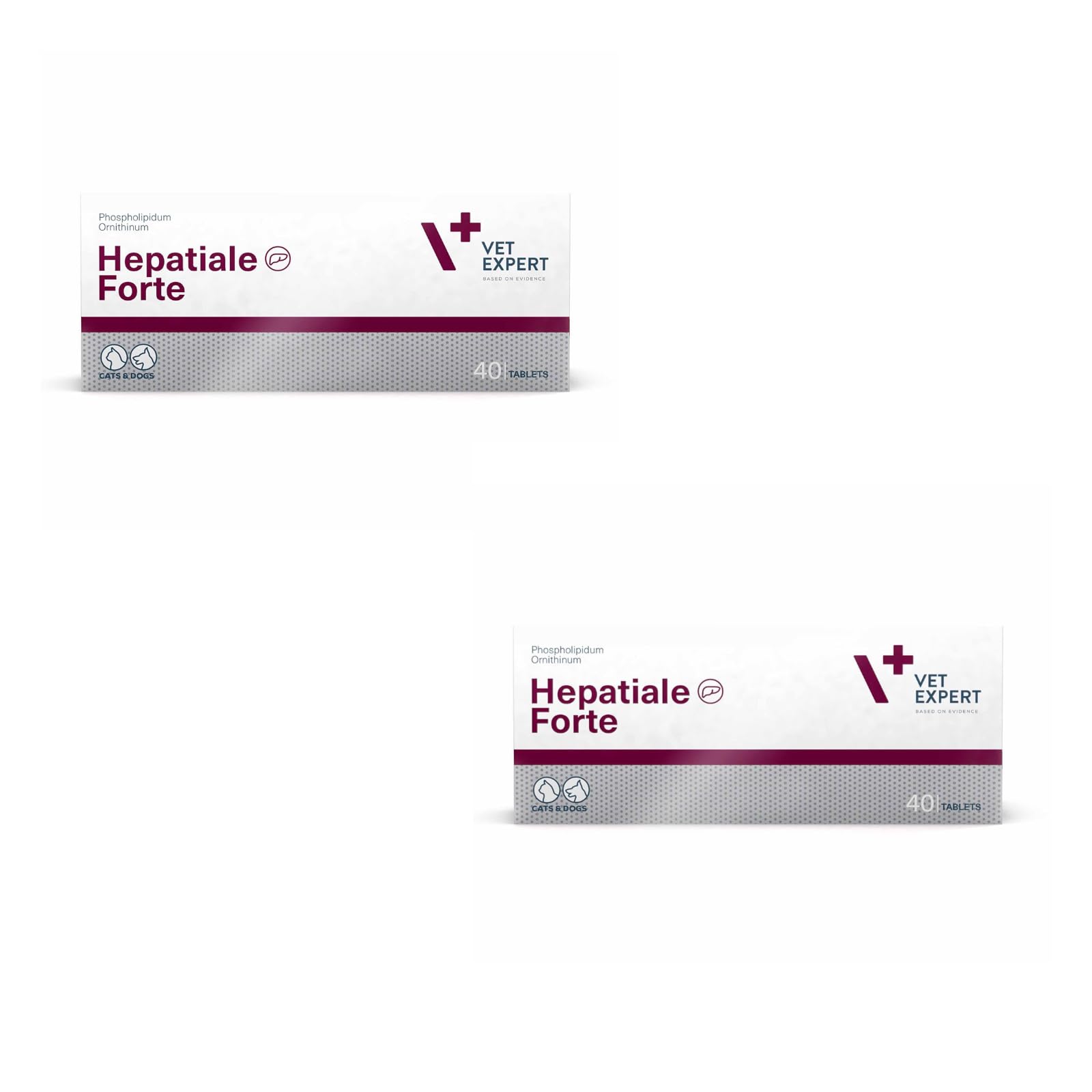 VetExpert Hepatiale Forte | Paquete Doble | 2 x 40 Comprimidos | Suplemento Alimenticio para Perros y Gatos