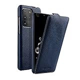 Melkco Jacka シリーズ ライ チェー柄 プレミアムレザーカバーケース Samsung Galaxy S20 Ultra - ダークブルー