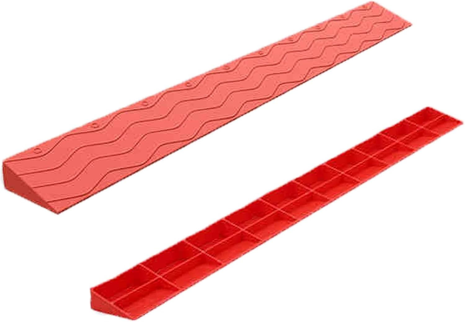 Threshold Ramps,1-10cm Rise Car Ramps Non-Slip for Thresholds,Doorways and Bathroom(Red,99x13x6cm)