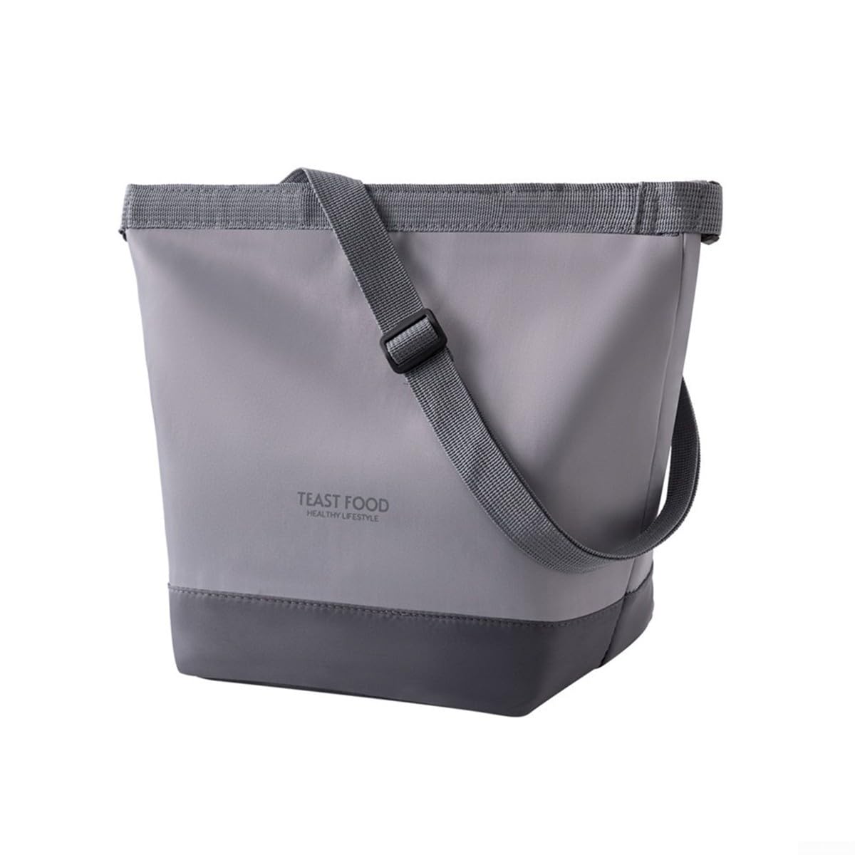 Sac à déjeuner isotherme de grande capacité pour femme – Boîte thermique de qualité alimentaire avec fermeture éclair – Tissu Oxford 28 x 20 x 15 cm (gris)