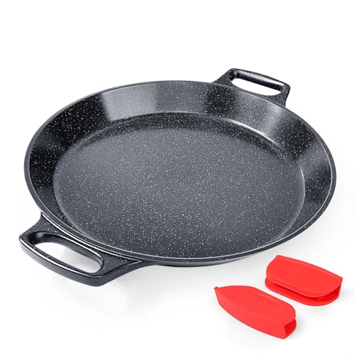 GiPP Paellera de Aluminio 36cm, Paellero con Revestimiento Cerámico Antiadherente y antioxidante, Apta Para Todo Tipo de Cocinas Incluida Inducción, 6 8 Raciones