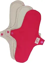 KIT 3 ABSORVENTES ECOLÓGICOS REUTILIZÁVEIS DE PANO 100% ALGODÃO GRANDES