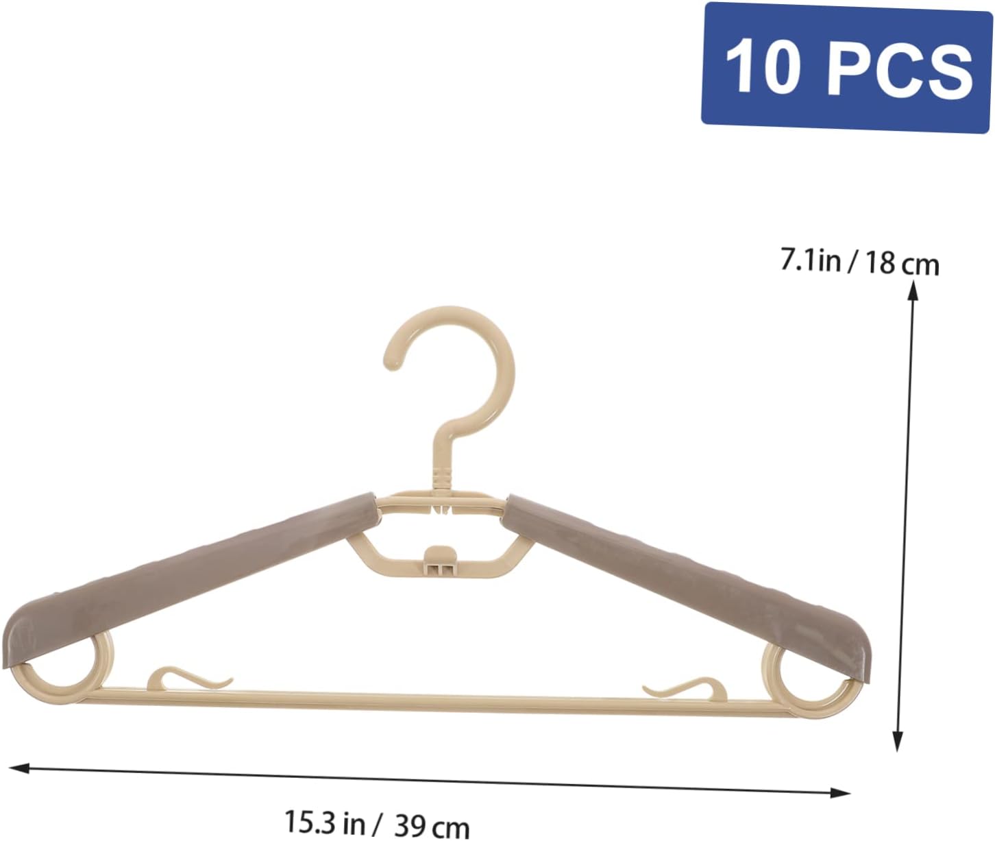 10pcs Adjustable Hangers for Dorm Extra Wide Coated Hangers for Coats Pants Jeans Space Saving No Bump