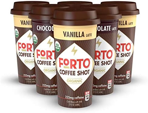 FORTO Coffee Shots - Variety Pack, Ready-to-Drink on the go, Cold Brew Coffee Shot - Fast Coffee Energy Boost, 2 Fl Oz, Pack of 6