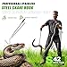 Smarkey Snake Hook, Snake Grabber Tool Heavy Duty with 42 Inch Extensible Stainless Steel, Snake Tongs Stick for Rattlesnake, Copperhead Snake, Ball Python, Rattle, Cobra, Corn, Rosy Boas